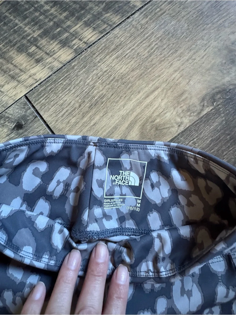 The North Face Gray Leopard-Print Kids Leggings